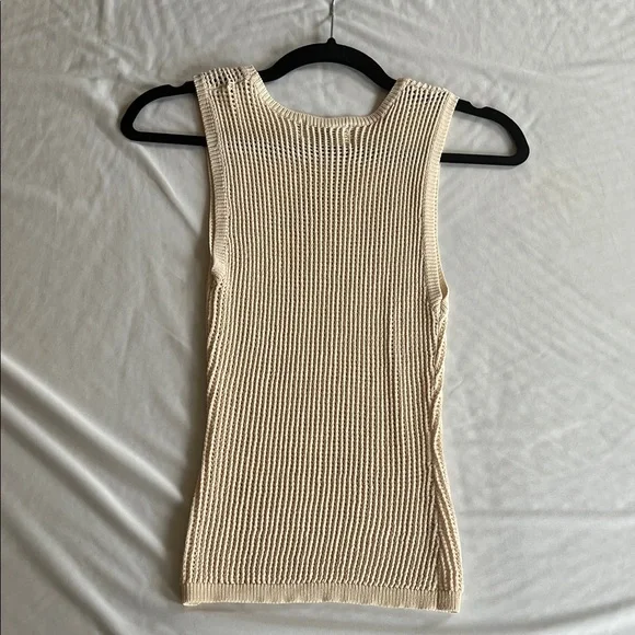 DISSH Cream Ribbed Tank Top - Picture 4 of 4